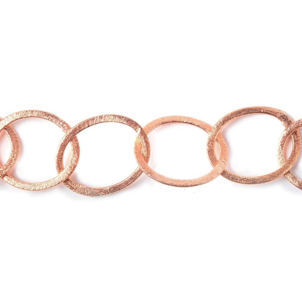 22x17mm Rose Gold plated Brushed Oval Link Chain (ONLINE ORDER ONLY)