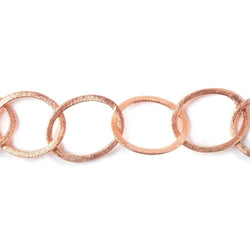 22x17mm Rose Gold plated Brushed Oval Link Chain (ONLINE ORDER ONLY)