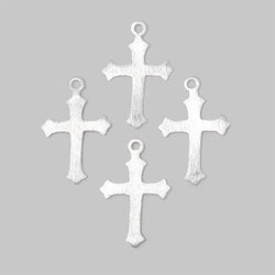 22x18mm Brushed Cross Charm Set of 4 pieces (ONLINE ORDER ONLY)