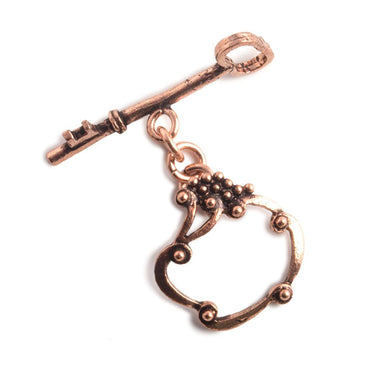 22x22mm Copper Victorian Design with Key Toggle (ONLINE ORDER ONLY)