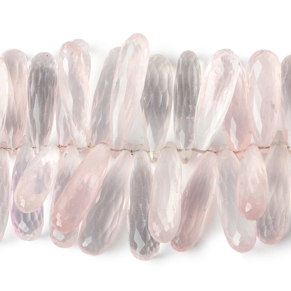 22x8-26x7mm Rose Quartz Tear Drop Beads 3 inch 30 pieces (ONLINE ORDER ONLY)