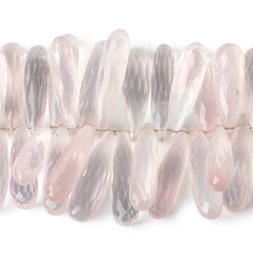 22x8-26x7mm Rose Quartz Tear Drop Beads 3 inch 30 pieces (ONLINE ORDER ONLY)