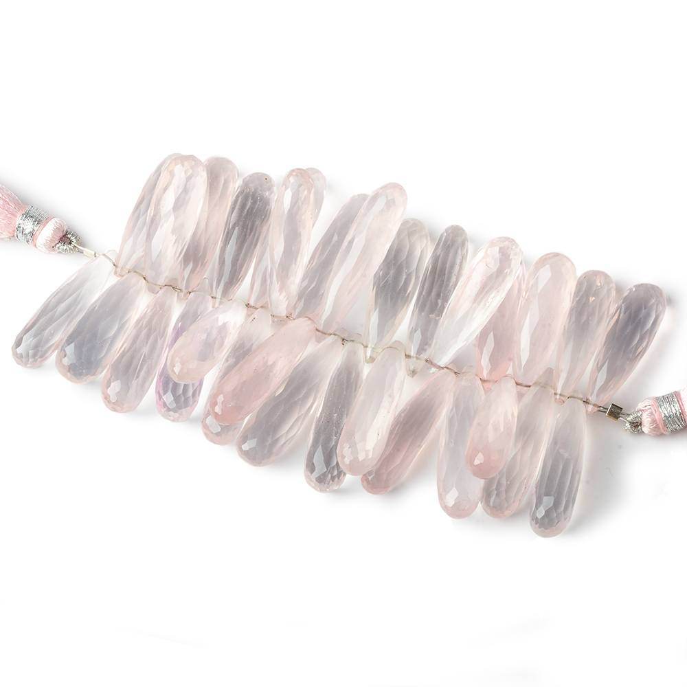 22x8-26x7mm Rose Quartz Tear Drop Beads 3 inch 30 pieces (ONLINE ORDER ONLY)