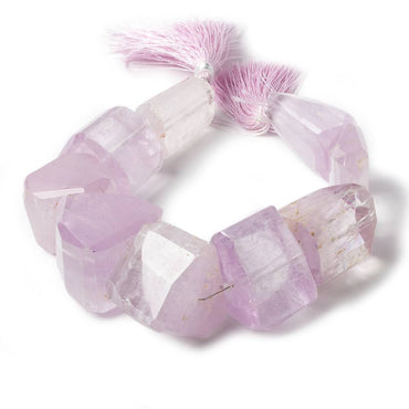 23-24mm Kunzite Faceted Nugget Beads 8 inch 9 pieces AAA Grade (ONLINE ORDER ONLY)