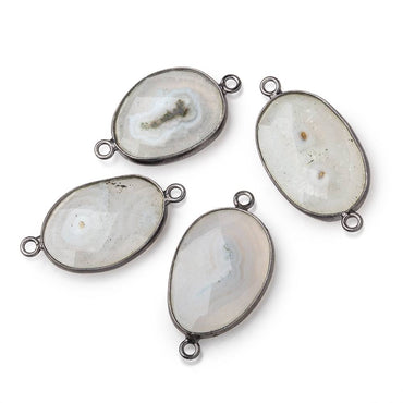 23-26mm Black Gold Bezel Solar Quartz Faceted Nugget Connector 1 piece (ONLINE ORDER ONLY)