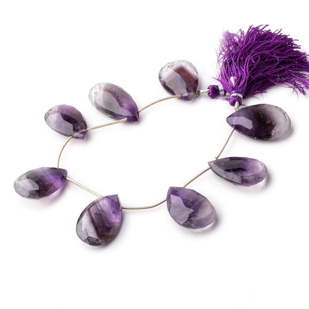 23-28mm Cape Amethyst Faceted Pear Beads 8 inch 9 pieces (ONLINE ORDER ONLY)