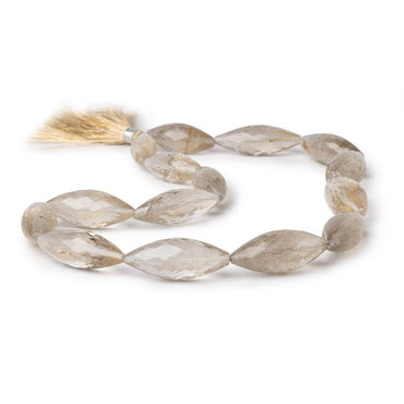 23-32mm Rutilated Quartz Faceted Marquise beads 16 inch 15 pieces A (ONLINE ORDER ONLY)
