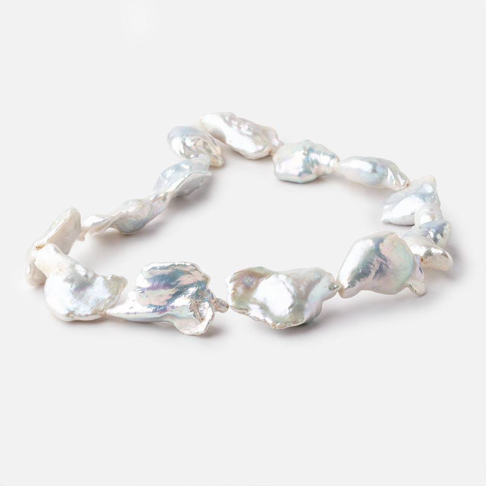 23-33mm Off White Soufflé Baroque Freshwater Pearls 16 inch 13 beads (ONLINE ORDER ONLY)