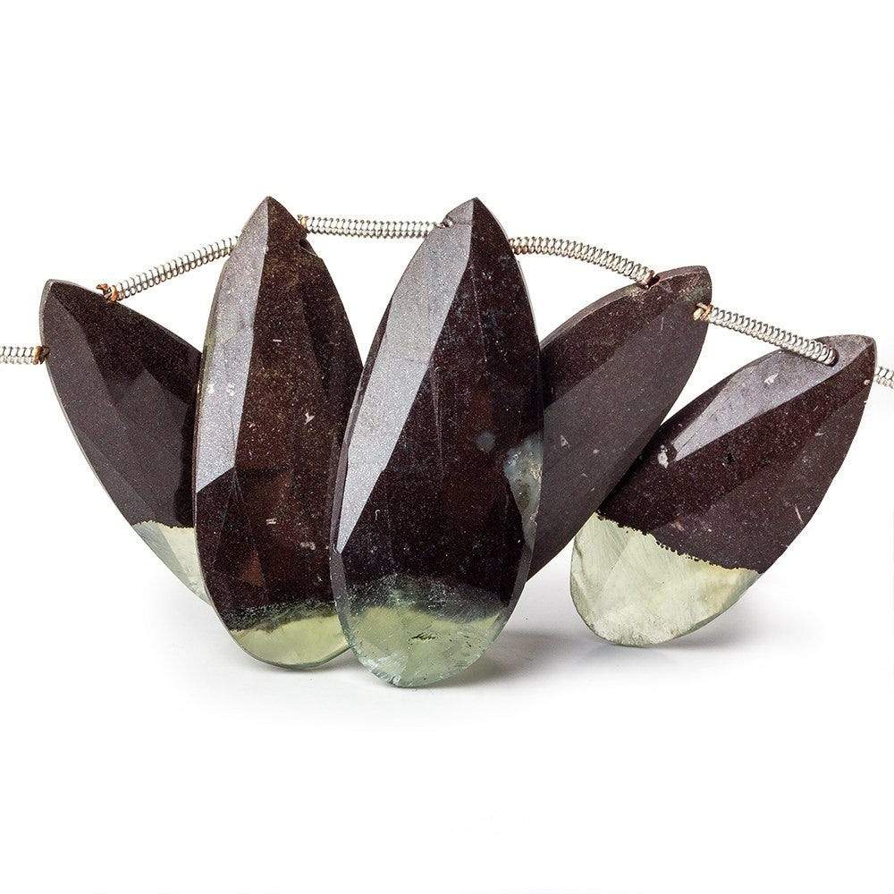 23-33mm Prehnite Beads Pear Briolette 8 inch 16 pieces (ONLINE ORDER ONLY)