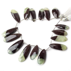 23-33mm Prehnite Beads Pear Briolette 8 inch 16 pieces (ONLINE ORDER ONLY)