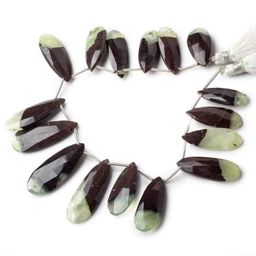 23-33mm Prehnite Beads Pear Briolette 8 inch 16 pieces (ONLINE ORDER ONLY)