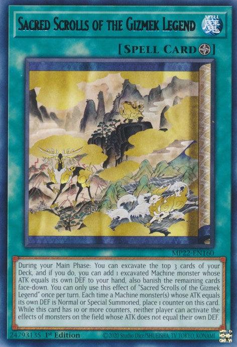 Sacred Scrolls of the Gizmek Legend [MP22-EN160] Rare (ONLINE ORDER ONLY)