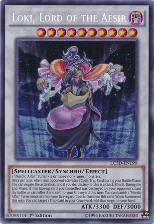 Loki, Lord of the Aesir [LC5D-EN190] Secret Rare (ONLINE ORDER ONLY)