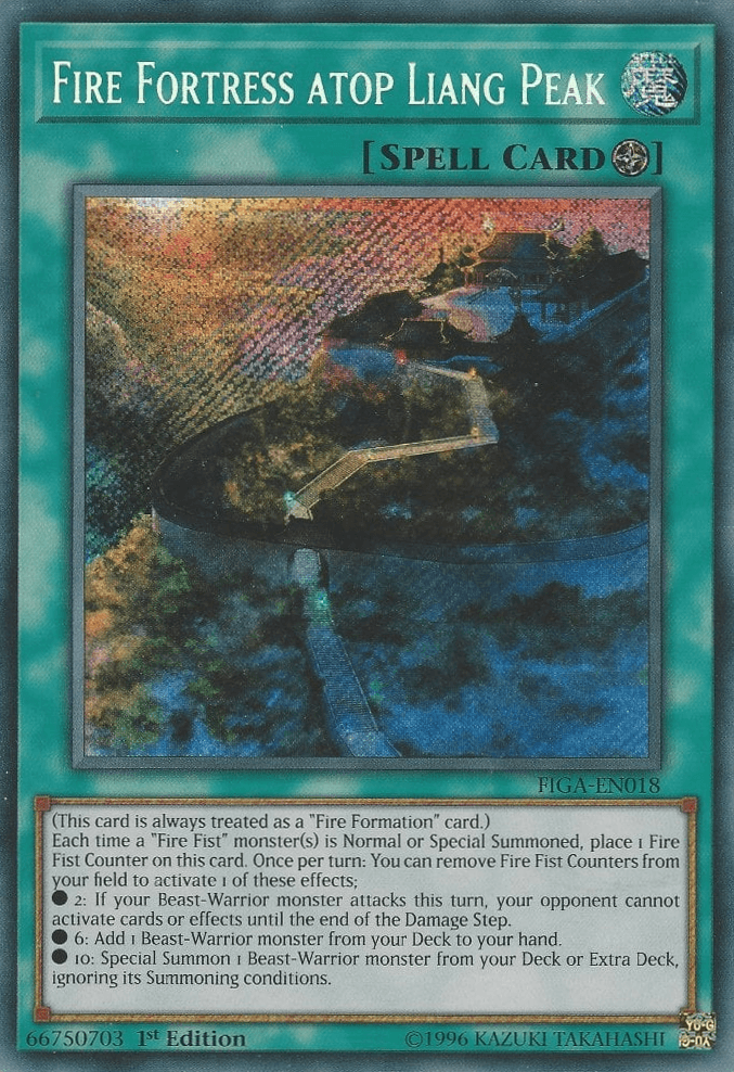 Fire Fortress atop Liang Peak [FIGA-EN018] Secret Rare (ONLINE ORDER ONLY)