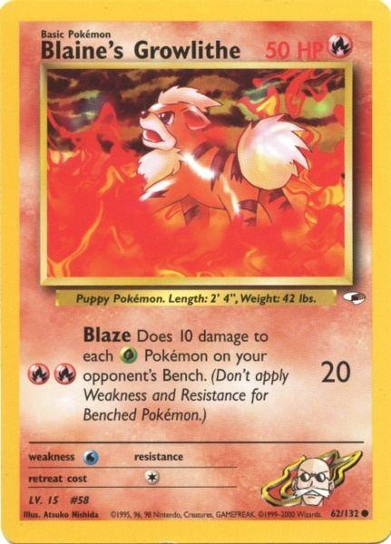Blaine's Growlithe (62/132) [Gym Heroes Unlimited] (Online Only)