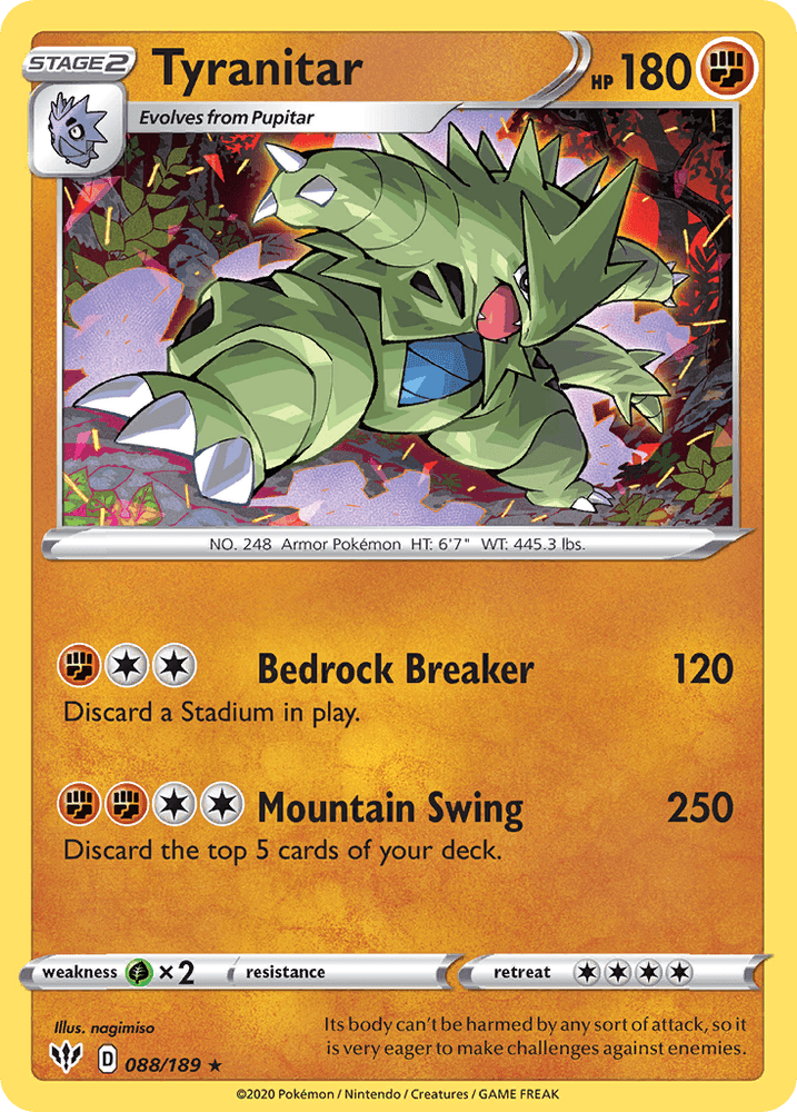 Tyranitar (088/189) [Sword & Shield: Darkness Ablaze] (Online Only)
