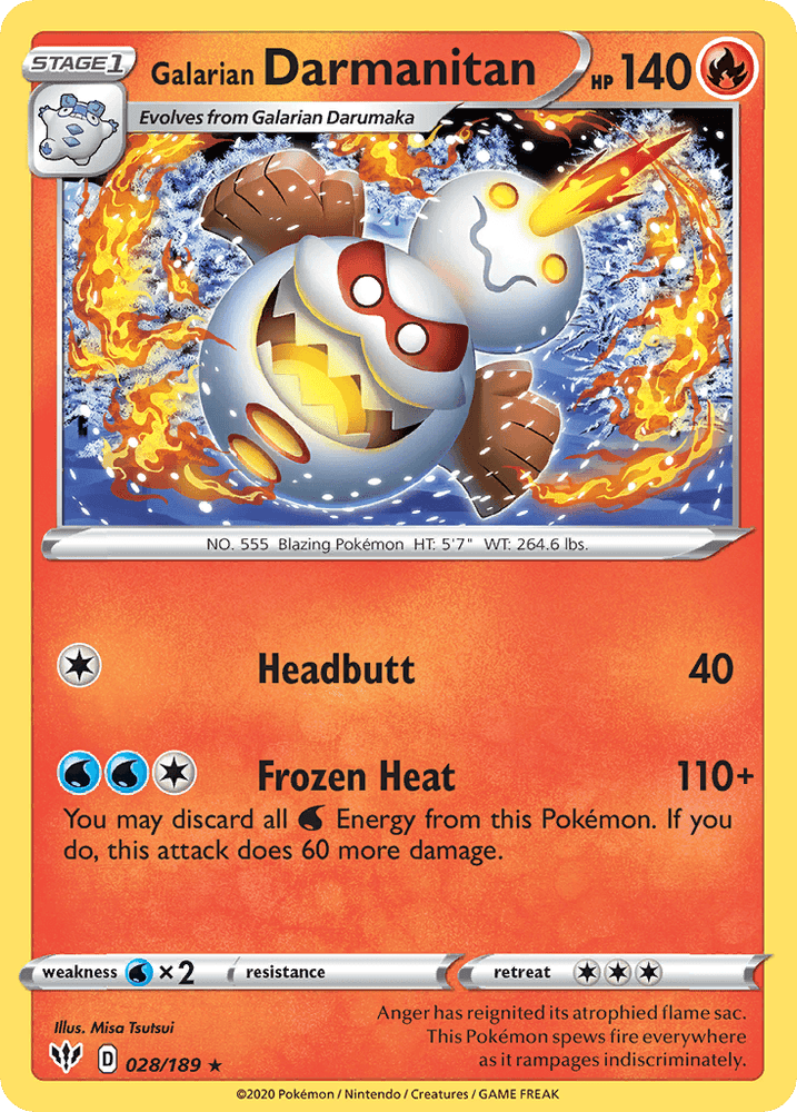 Galarian Darmanitan (028/189) [Sword & Shield: Darkness Ablaze] (Online Only)