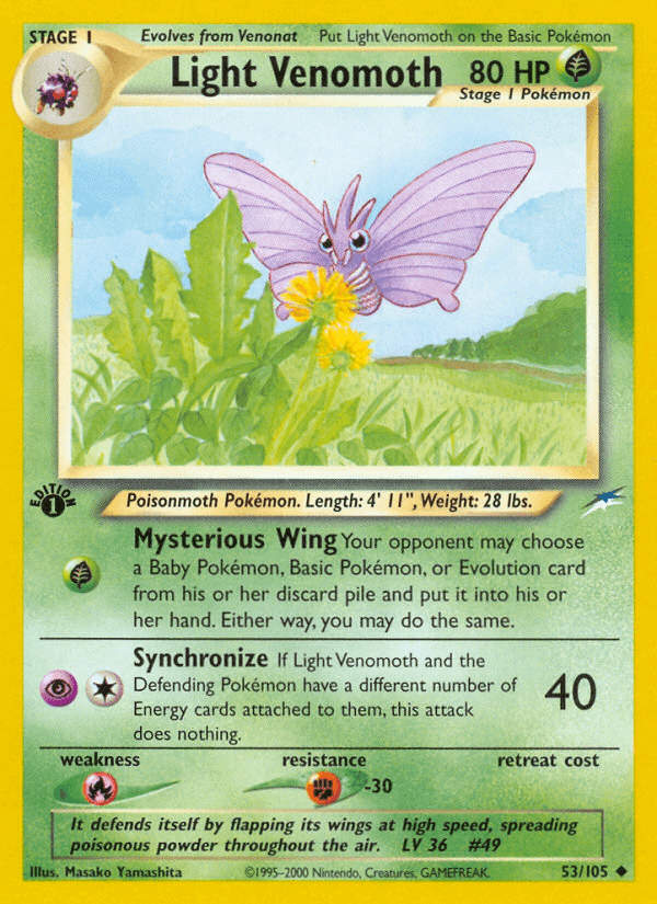 Light Venomoth (53/105) [Neo Destiny 1st Edition] (Online Only)