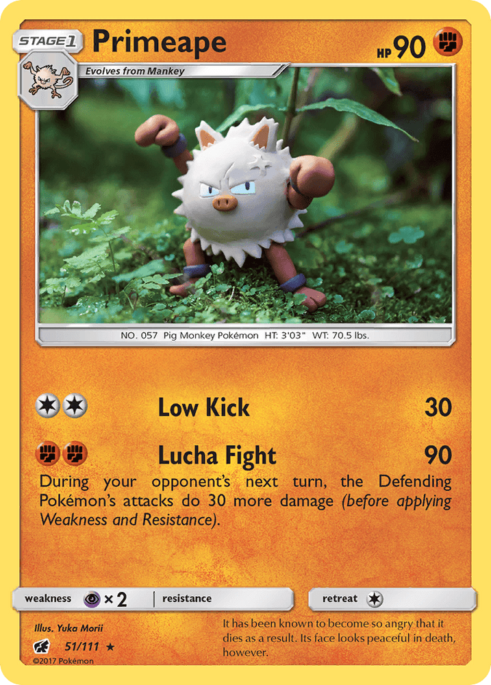 Primeape (51/111) [Sun & Moon: Crimson Invasion] (Online Only)