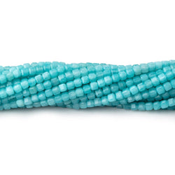 2.3mm Amazonite Micro Faceted Cube Beads 12.5 inch 132 pieces (ONLINE ORDER ONLY)