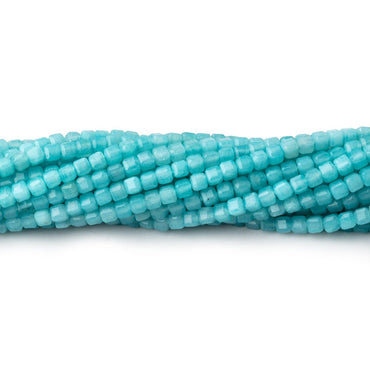 2.3mm Amazonite Micro Faceted Cube Beads 12.5 inch 132 pieces (ONLINE ORDER ONLY)