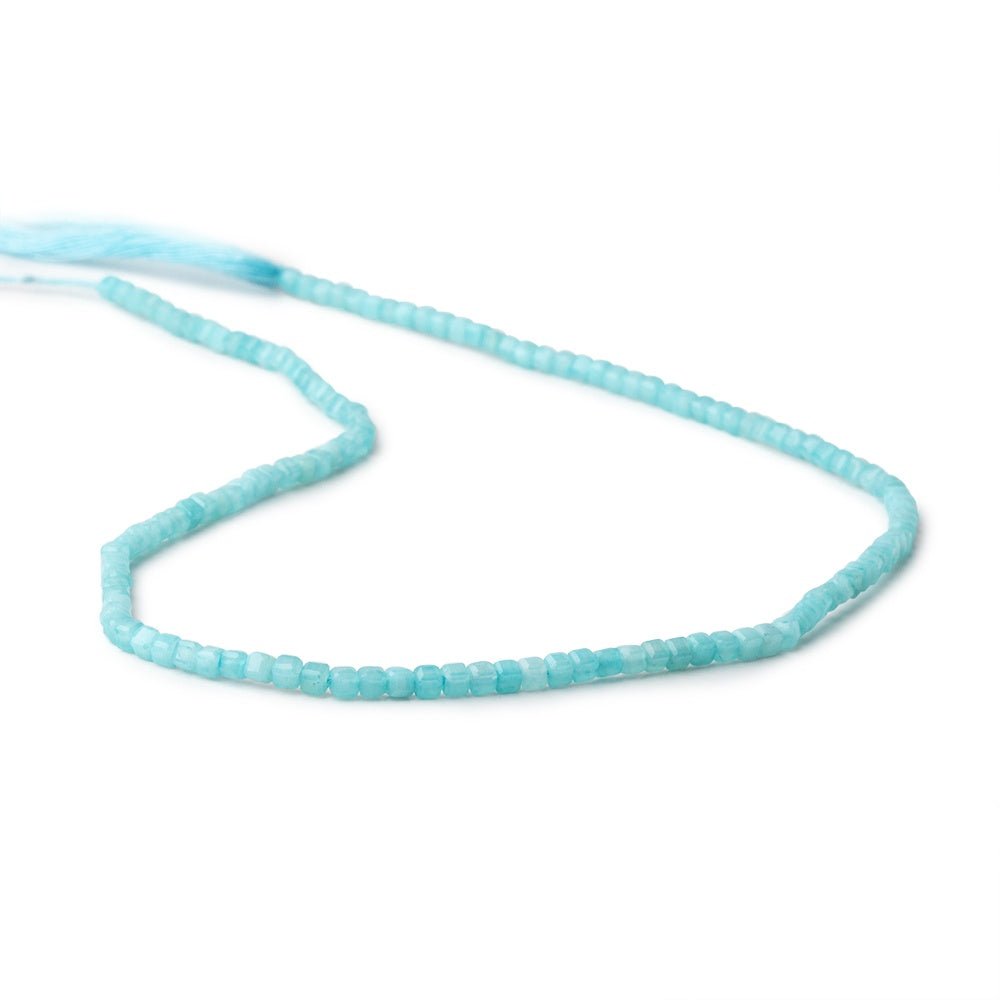 2.3mm Amazonite Micro Faceted Cube Beads 12.5 inch 132 pieces (ONLINE ORDER ONLY)