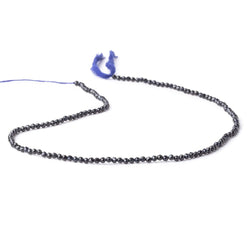 2.3mm Blue Sapphire Micro Faceted Round Beads 12.5 inch 140 pieces (ONLINE ORDER ONLY)