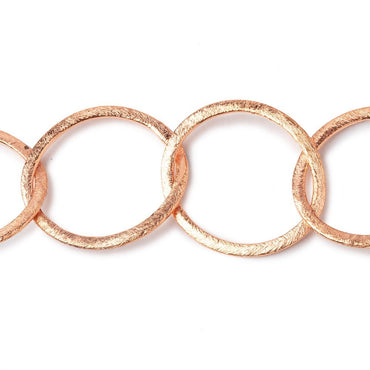 23mm Copper Brushed Round Link Chain (ONLINE ORDER ONLY)