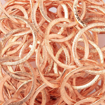 23mm Copper Brushed Round Link Chain (ONLINE ORDER ONLY)