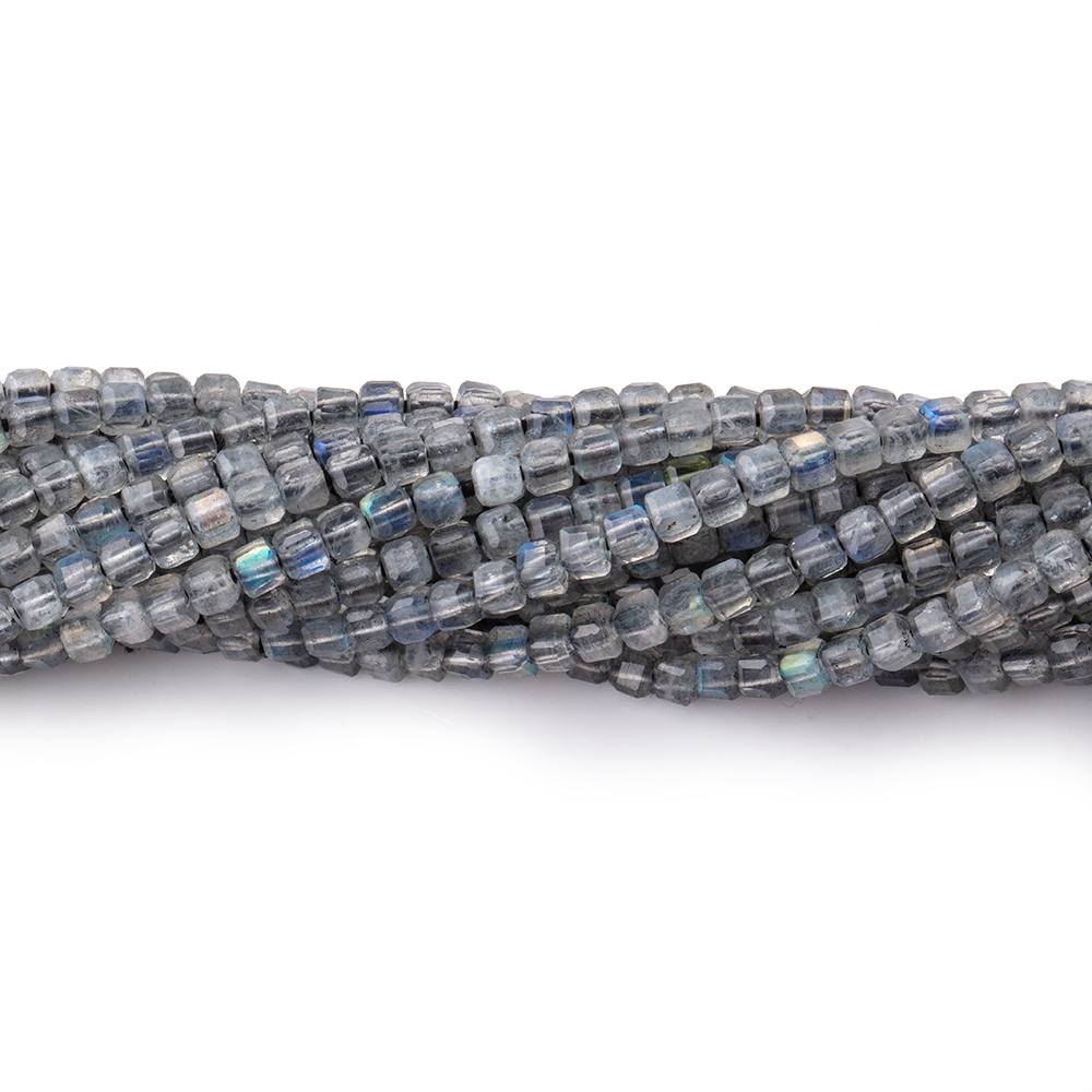 2.3mm Labradorite Micro Faceted Cube Beads 12.5 inch 139 pieces (ONLINE ORDER ONLY)