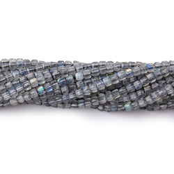 2.3mm Labradorite Micro Faceted Cube Beads 12.5 inch 139 pieces (ONLINE ORDER ONLY)