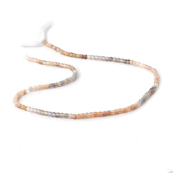 2.3mm Sunstone &  Moonstone Micro Faceted Cube 12.5 inch 132 pieces (ONLINE ORDER ONLY)