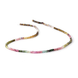 2.3mm Multi Color Tourmaline Micro Faceted Cube Beads 12.5 inch 142 pieces (ONLINE ORDER ONLY)