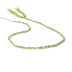 2.3mm Peridot Micro Faceted Cube Beads 12.5 inch 132 pieces (ONLINE ORDER ONLY)