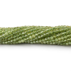 2.3mm Peridot Micro Faceted Cube Beads 12.5 inch 132 pieces (ONLINE ORDER ONLY)