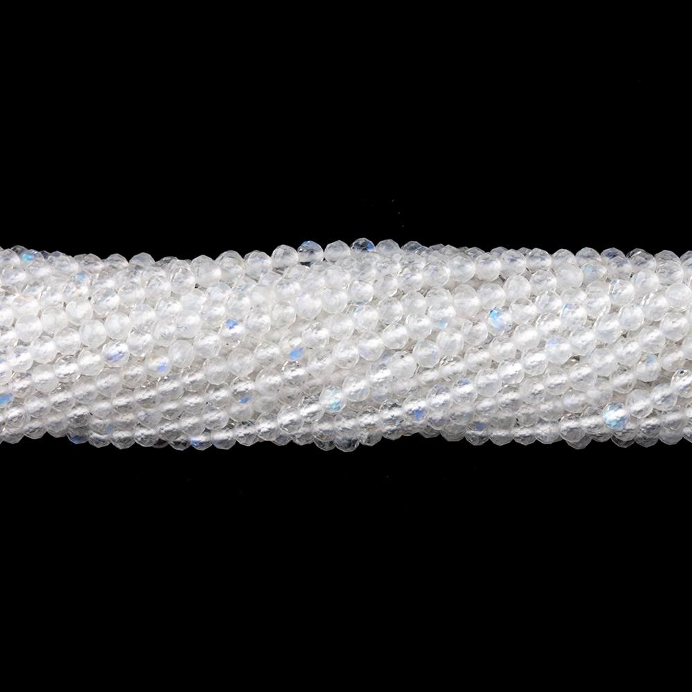 2.3mm Rainbow Moonstone Micro Faceted Round Beads 13 inch 151 pieces  AAA (ONLINE ORDER ONLY)