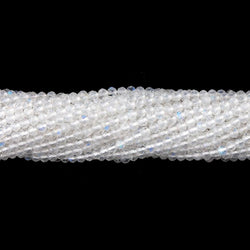 2.3mm Rainbow Moonstone Micro Faceted Round Beads 13 inch 151 pieces  AAA (ONLINE ORDER ONLY)