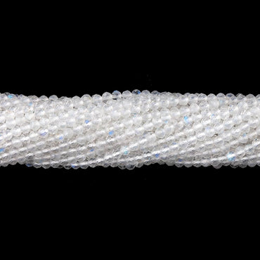 2.3mm Rainbow Moonstone Micro Faceted Round Beads 13 inch 151 pieces  AAA (ONLINE ORDER ONLY)