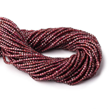 2.3mm Rhodolite Garnet Micro Faceted Cube Beads 12.5 inch 138 pieces (ONLINE ORDER ONLY)