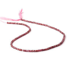 2.3mm Rhodolite Garnet Micro Faceted Cube Beads 12.5 inch 138 pieces (ONLINE ORDER ONLY)