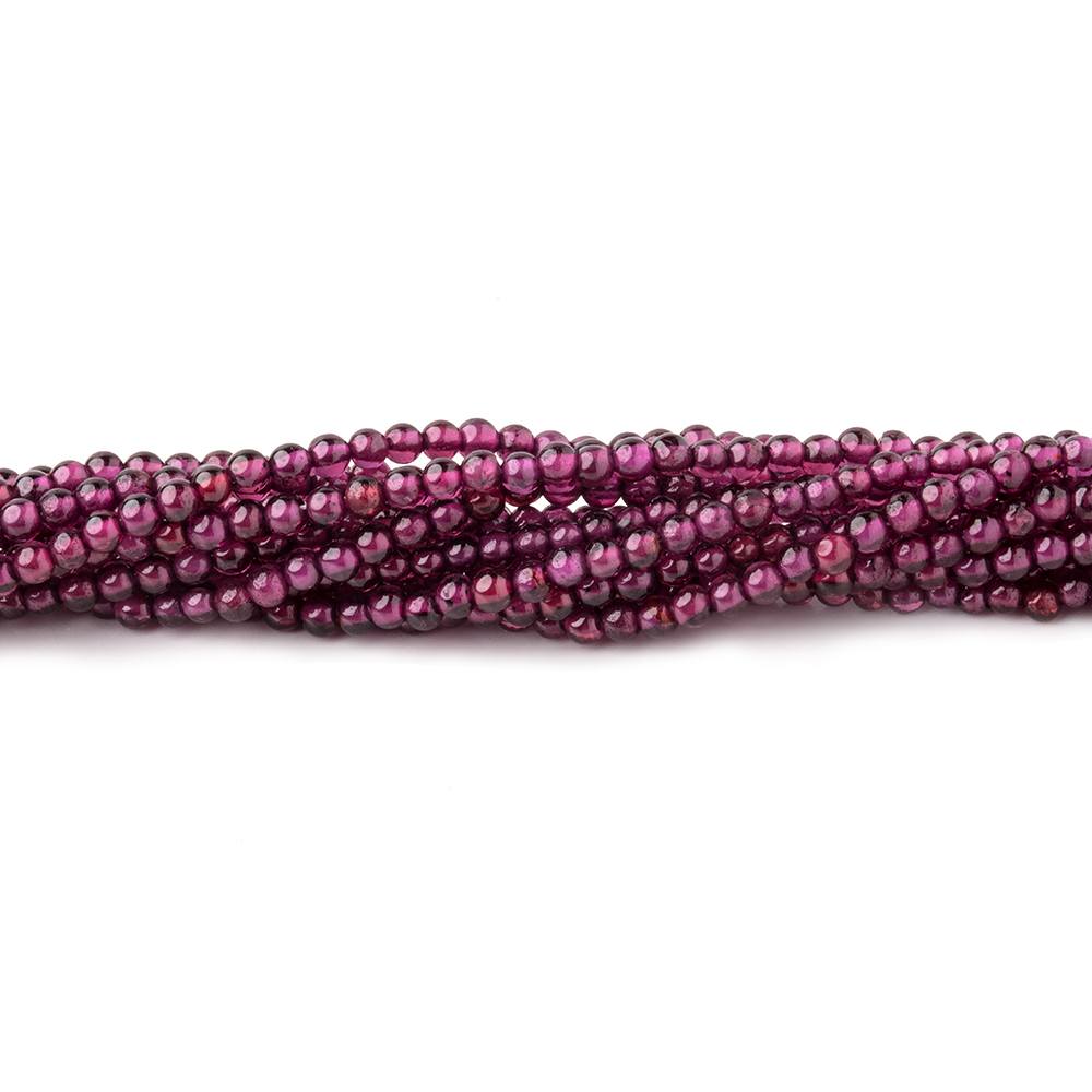 2.3mm Rhodolite Garnet Plain Round Beads 12 inch 159 pieces (ONLINE ORDER ONLY)