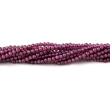 2.3mm Rhodolite Garnet Plain Round Beads 12 inch 159 pieces (ONLINE ORDER ONLY)
