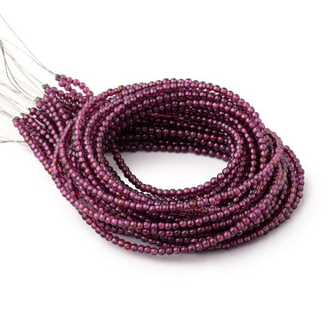 2.3mm Rhodolite Garnet Plain Round Beads 12 inch 159 pieces (ONLINE ORDER ONLY)