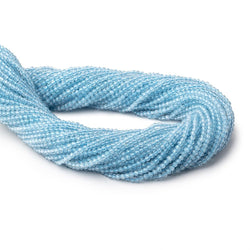 2.3mm Sky Blue Topaz Micro Faceted Round Beads 12.5 inch 144 pieces (ONLINE ORDER ONLY)