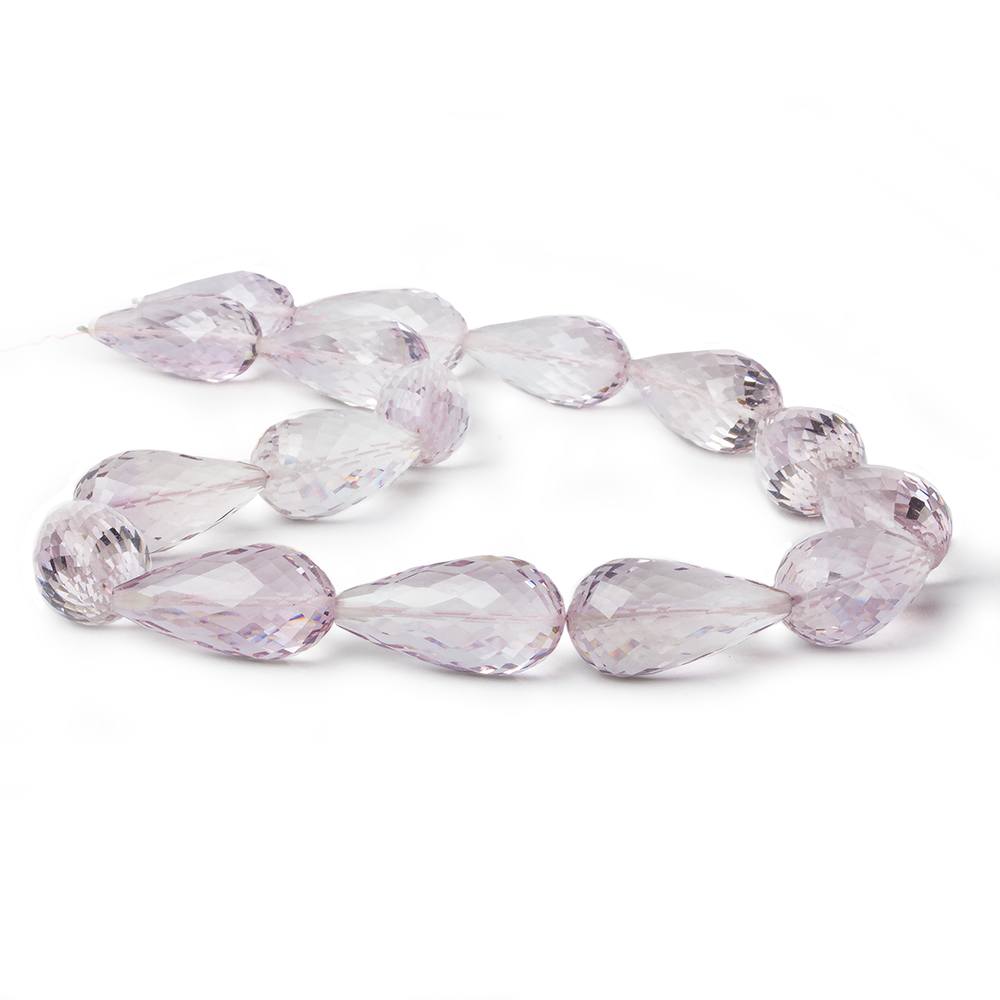 23x11-25x13mm Pink Amethyst Straight Drilled Tear Drops 14 inch 15 Beads (ONLINE ORDER ONLY)