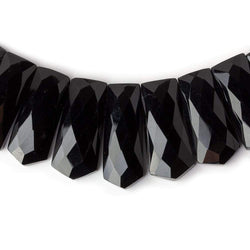 23x10-27x11mm Black Onyx Faceted Fancy Shape Collar 40 Beads AA (ONLINE ORDER ONLY)