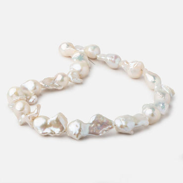 23x14-36x16mm Off White Ultra Baroque Freshwater Pearl 16.5 inch 16 pieces (ONLINE ORDER ONLY)