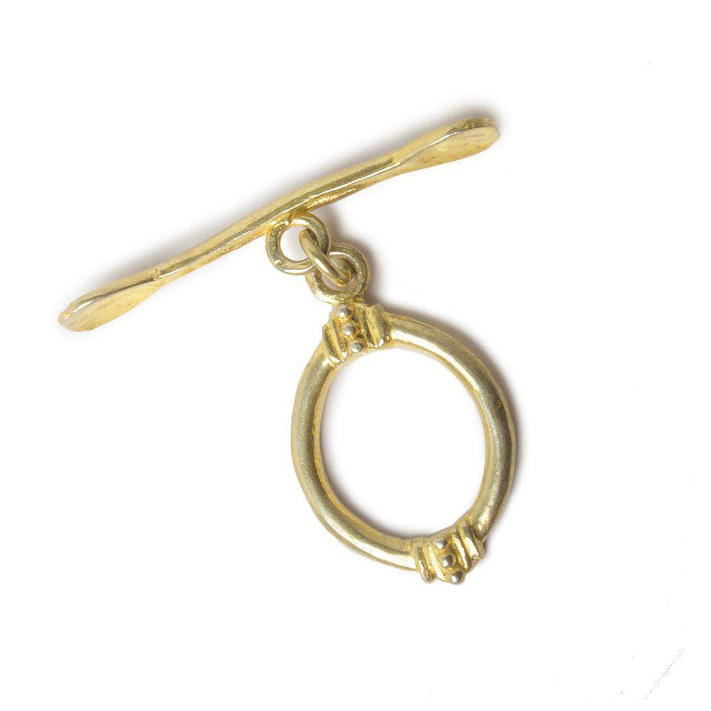 23x14mm Vermeil Oval Art Deco Toggle 1 piece (ONLINE ORDER ONLY)