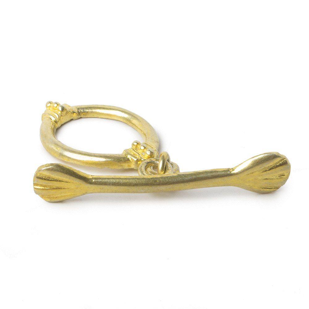 23x14mm Vermeil Oval Art Deco Toggle 1 piece (ONLINE ORDER ONLY)