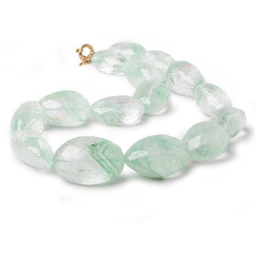 23x16-33x23mm Rare Phantom Quartz faceted nuggets and 14kt Gold Clasp AA (ONLINE ORDER ONLY)